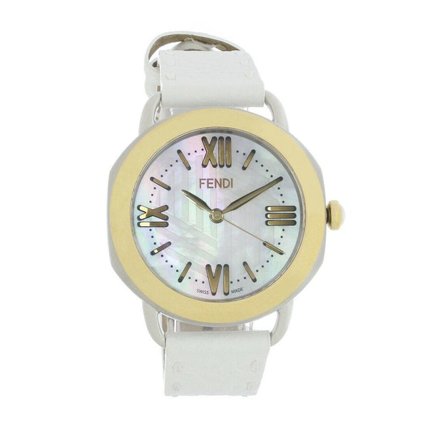 Fendi Women's F8081345A3 Selleria  White Leather Watch