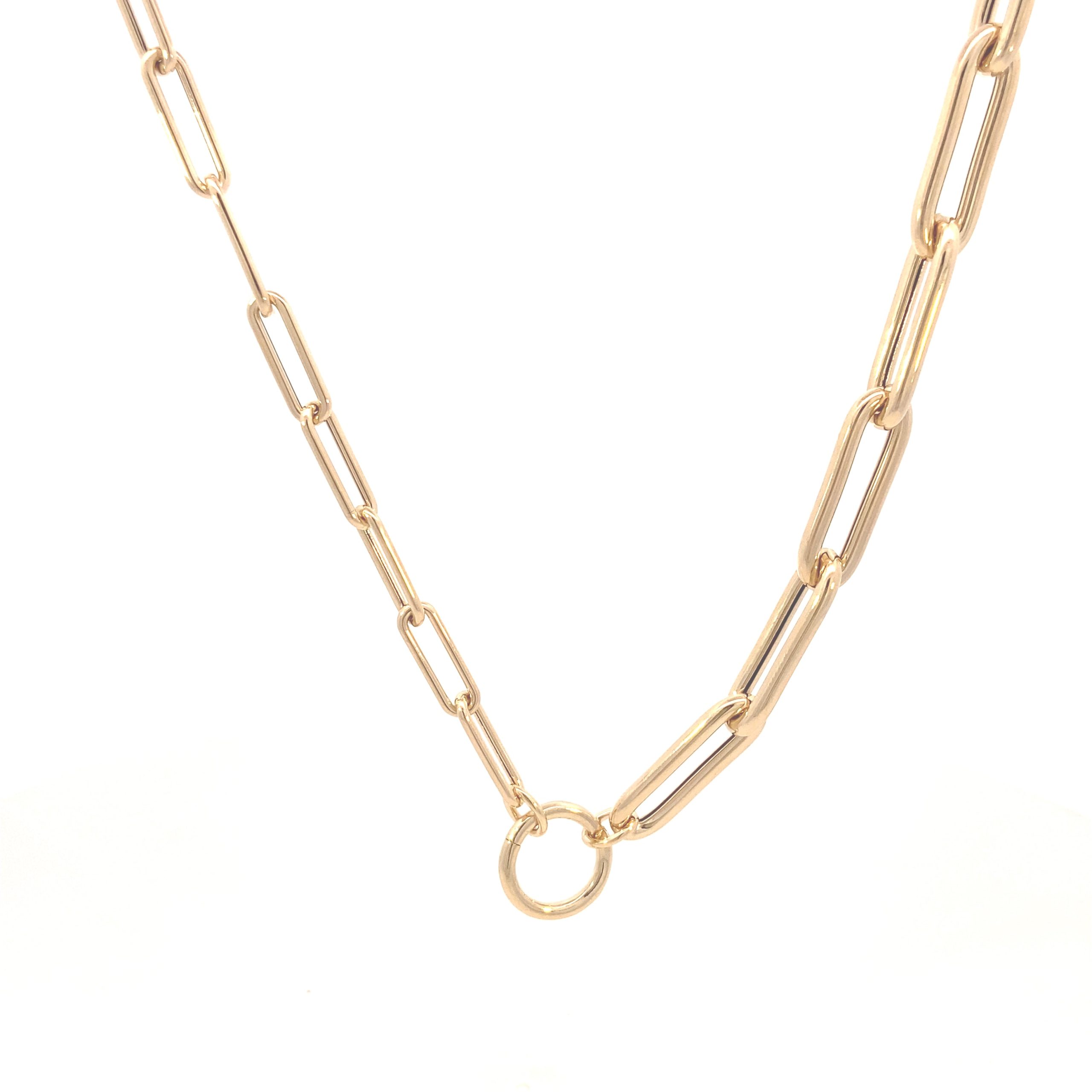 14K Gold Paperclip Neck-Lobster