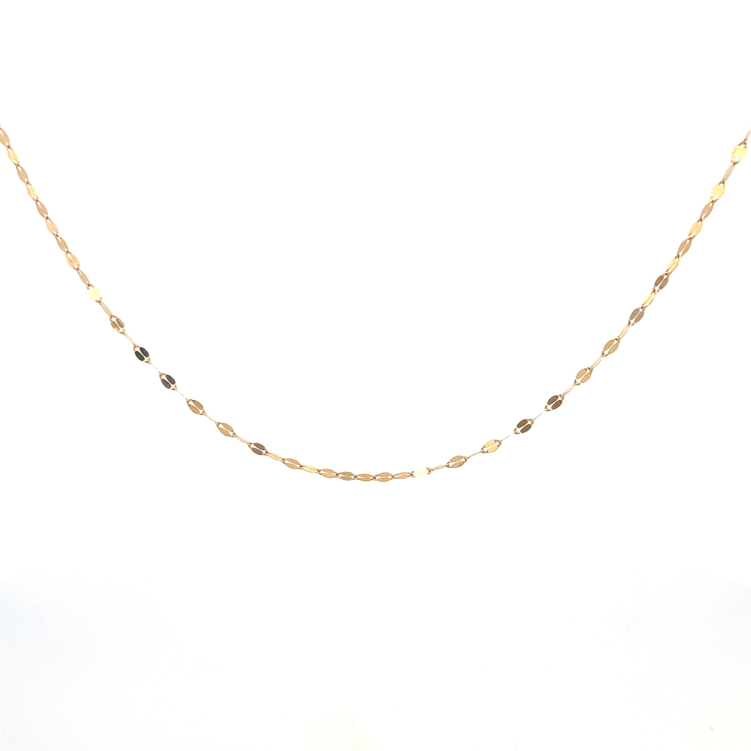 14K Gold Flat Link Chain