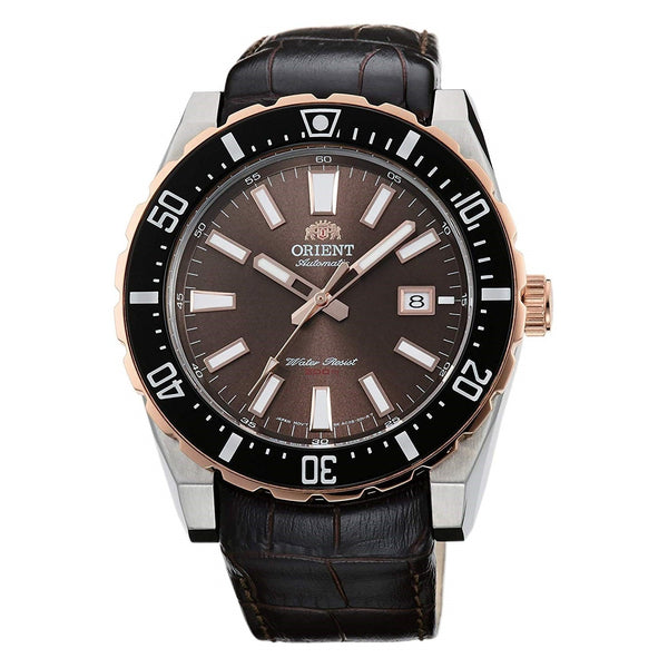 Orient Men's FAC09002T0 Mako XL Brown Leather Watch