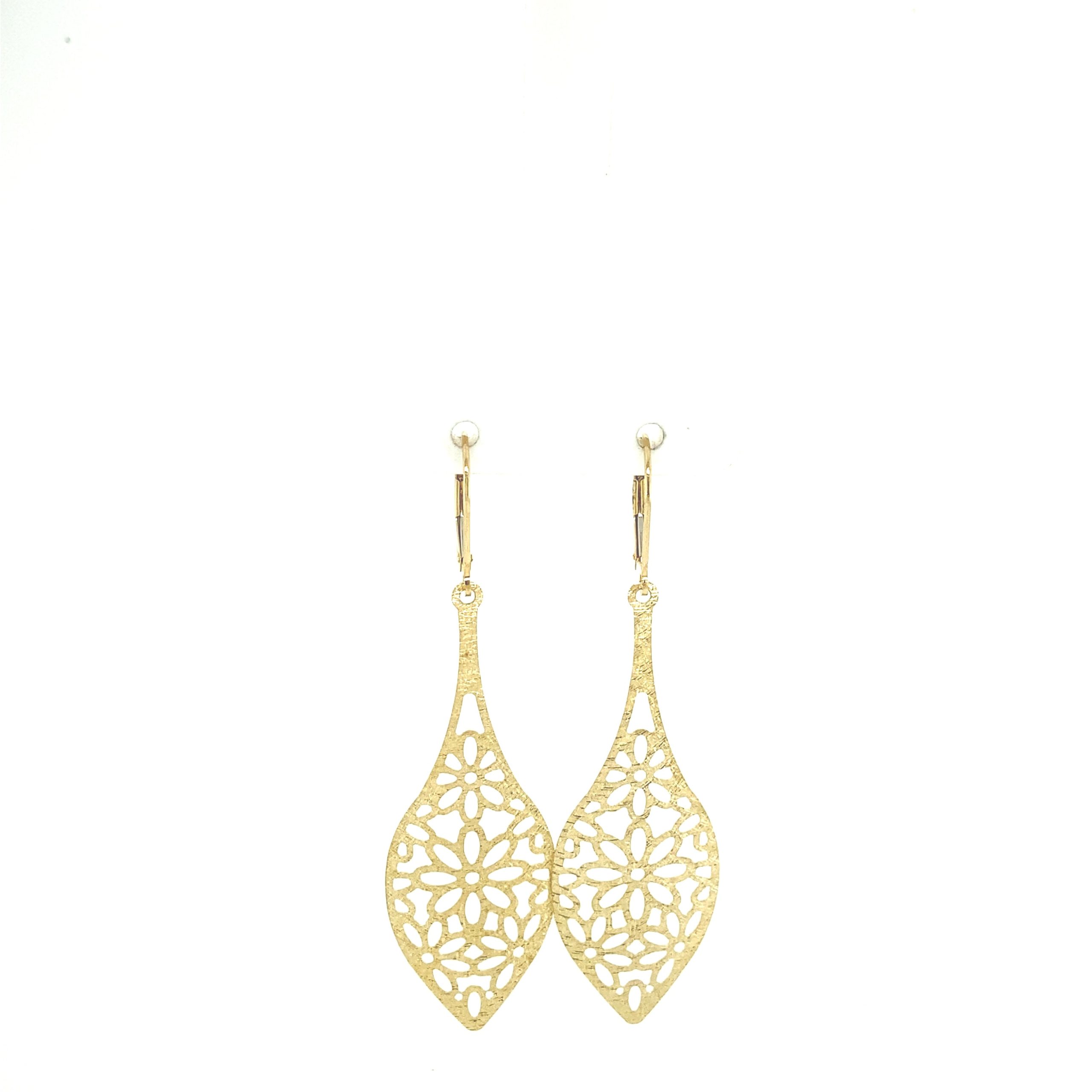 Fancy Earrings Long with Flower Shape