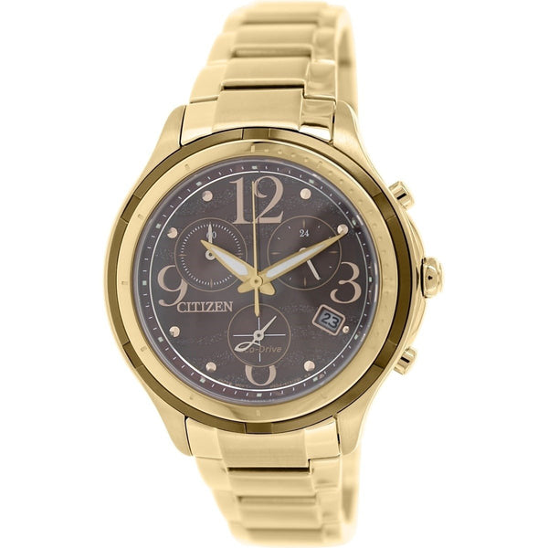 Citizen Women's FB1372-55W Eco-Drive Chronograph Gold-Tone Stainless Steel Watch