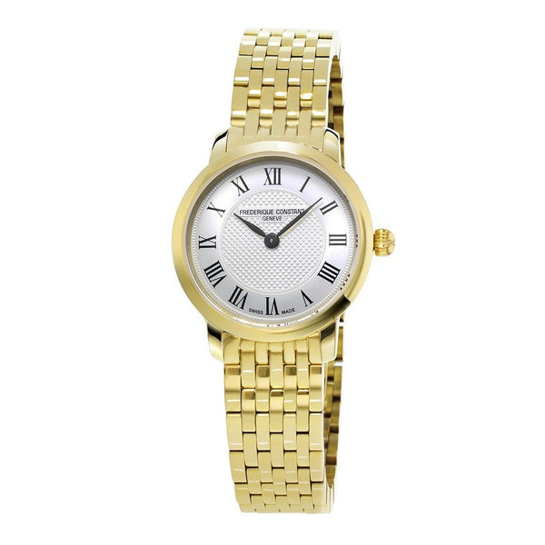 Frederique Constant Women's FC-200MCS5B Slimline Gold-Tone Stainless Steel Watch