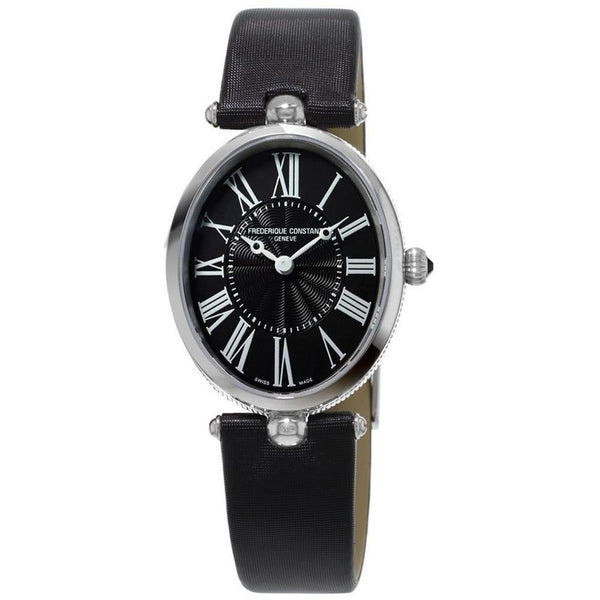 Frederique Constant Women's FC-200MPB2V6 Art Deco Black Fabric Watch