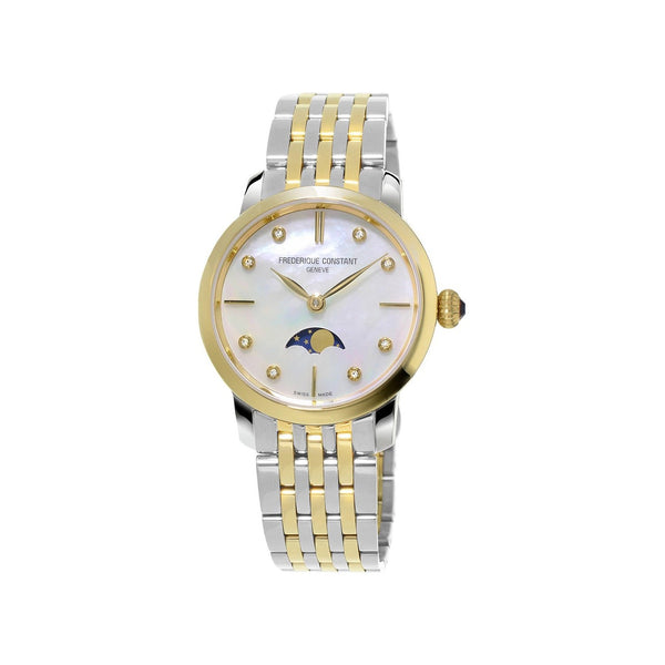 Frederique Constant Women's FC-206MPWD1S3B Slimline Two-Tone Stainless Steel Watch