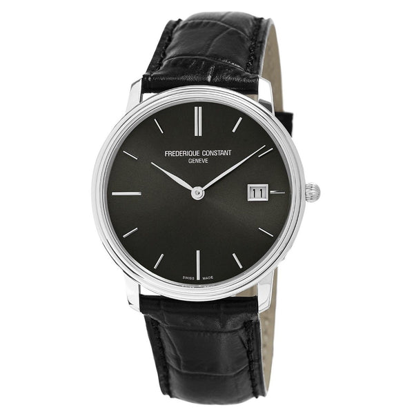 Frederique Constant Men's FC-220NG4S6 Slimline Black Leather Watch