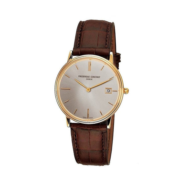 Frederique Constant Men's FC-220NV4S5 Slimline Brown Leather Watch