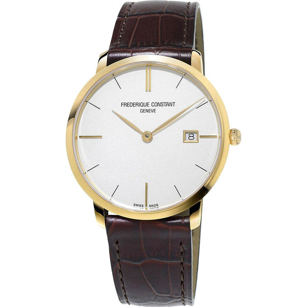 Frederique Constant Men's FC-220V5S5 Slimline Brown Leather Watch