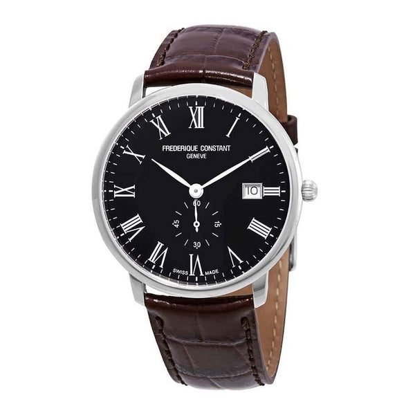 Frederique Constant Men's FC-245BR5S6DBR Slimline Brown Leather Watch
