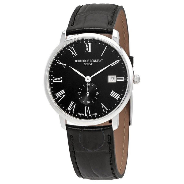 Frederique Constant Men's FC-245BR5S6 Slimline Black Leather Watch