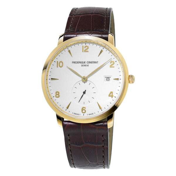 Frederique Constant Men's FC-245VA5S5 Slimline Brown Leather Watch