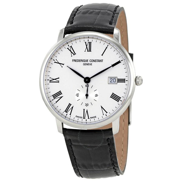 Frederique Constant Men's FC-245WR5S6 Slimline Black Leather Watch