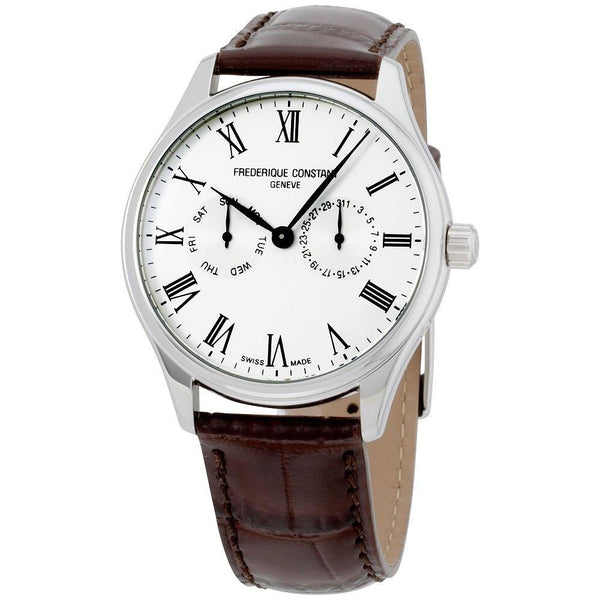 Frederique Constant Men's FC-259WR5B6DBR Classics Brown Leather Watch
