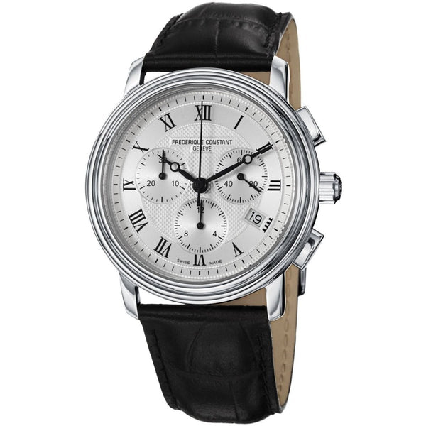 Frederique Constant Men's FC-292MC4P6 Persuasion Chronograph Black Leather Watch