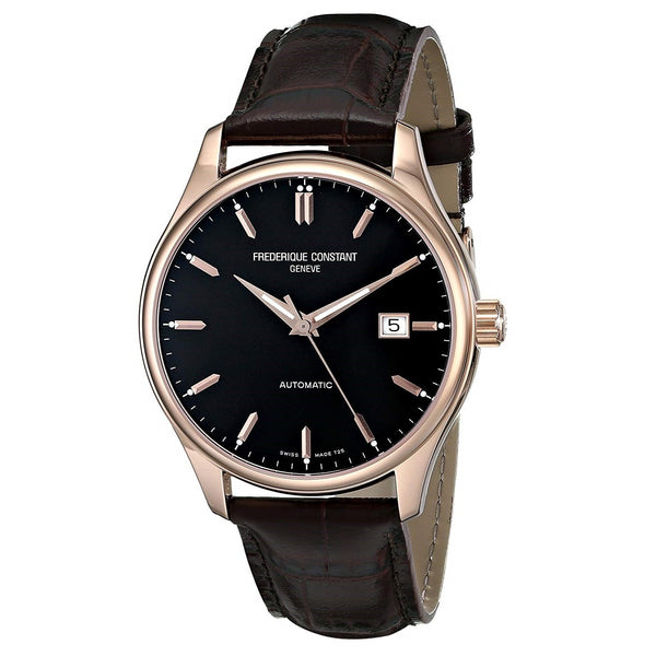 Frederique Constant Men's FC-303C5B4 Clear Vision Brown Leather Watch