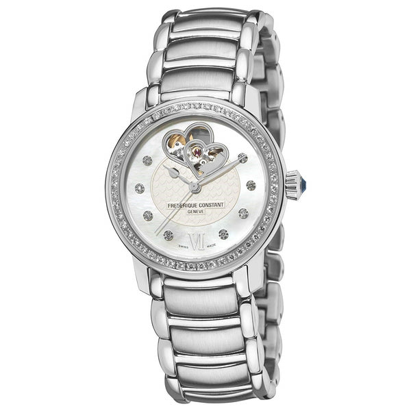 Frederique Constant Women's FC-310DHB2PD6B Carree Diamond Stainless Steel Watch