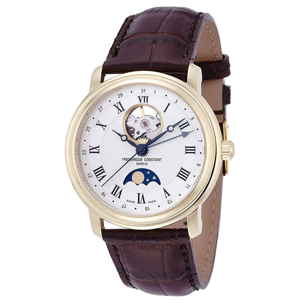 Frederique Constant Men's FC-335MC4P5 Classics Moonphase Automatic Brown Leather Watch