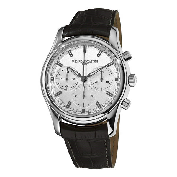 Frederique Constant Men's FC-396S6B6 Vintage Rally Chronograph Black Leather Watch