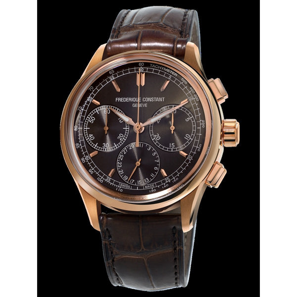 Frederique Constant Men's FC-760DG4H4 Manufacture Chronograph Brown Leather Watch