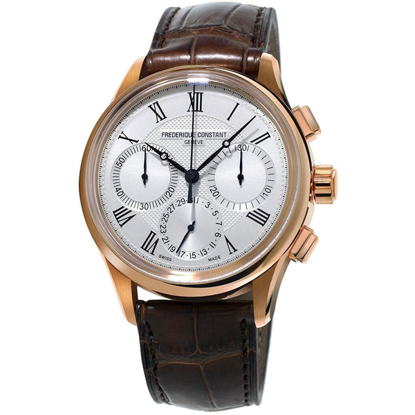 Frederique Constant Men's FC-760MC4H4 Flyback Chronograph Brown Leather Watch