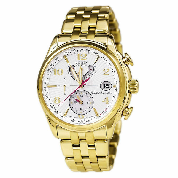 Citizen Women's FC0002-53A World Time A-T Gold-Tone Stainless Steel Watch