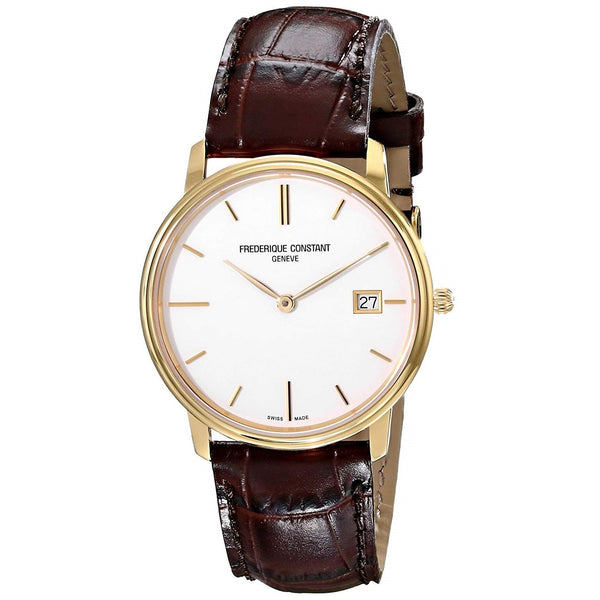 Frederique Constant Women's FC220NW4S5 Slimline Brown Leather Watch