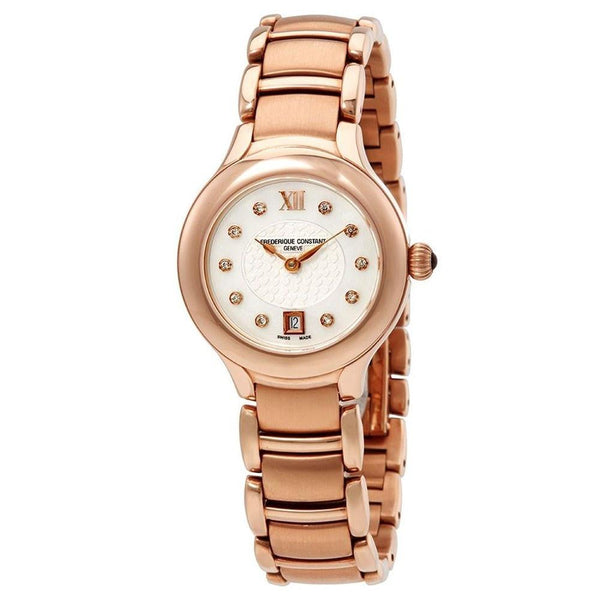 Frederique Constant Women's FC220WHD2ER4B Delight Diamond Rose-Tone Stainless Steel Watch