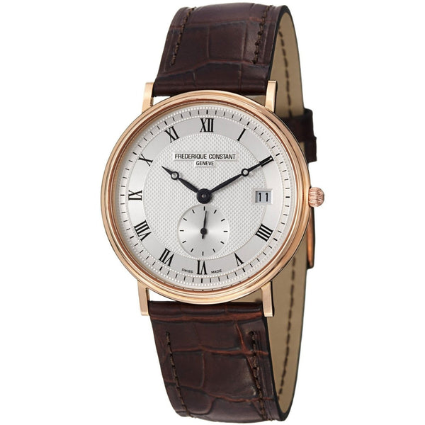 Frederique Constant Men's FC245M4S9 Slimline Brown Leather Watch