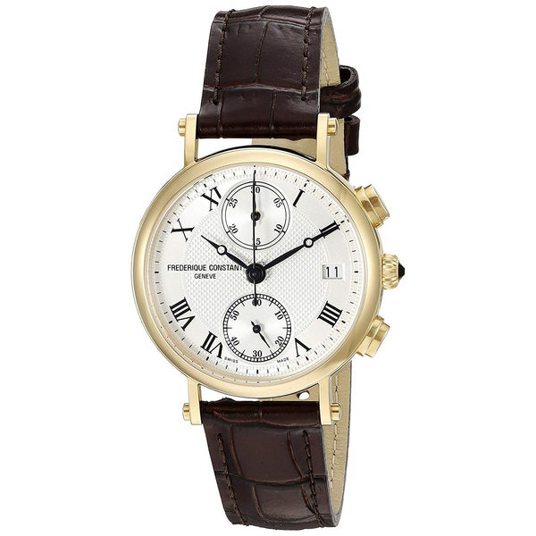 Frederique Constant Women's FC291MC2R5 Classic Chronograph Brown Leather Watch