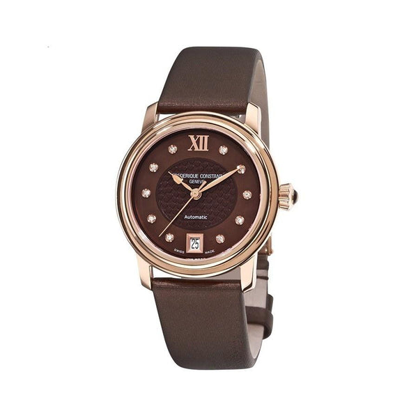 Frederique Constant Women's FC303CHD2P4 Classic Diamond Brown Satin Watch