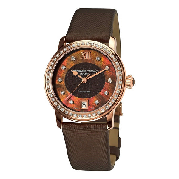 Frederique Constant Women's FC303CHD2PD4 Classic Diamond Brown Satin Watch