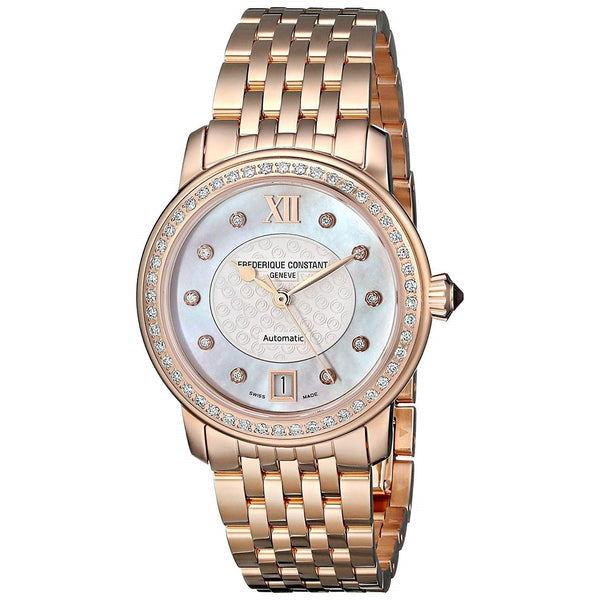 Frederique Constant Women's FC303WHF2PD4B3 World Heart Federation Diamond Rose-Tone Stainless Steel Watch