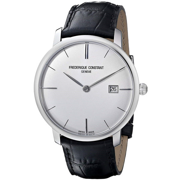 Frederique Constant Men's FC306S4S6 Slimline Black Leather Watch
