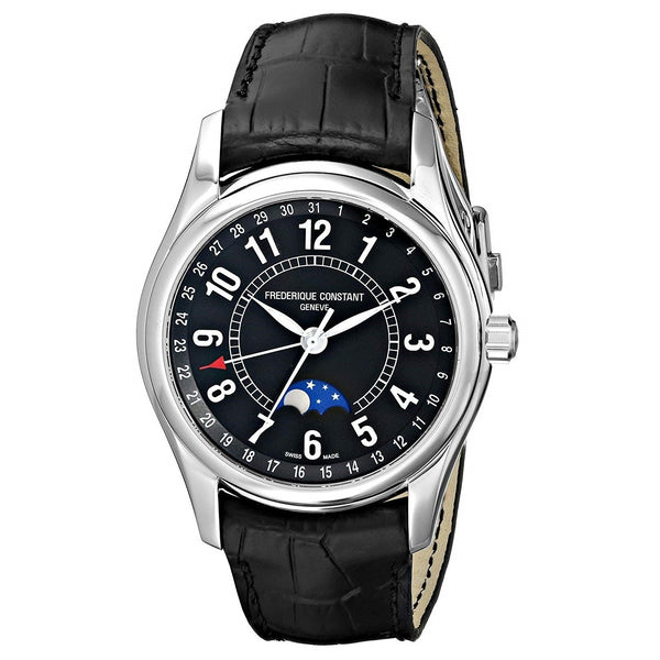 Frederique Constant Men's FC330B6B6 Index Black Leather Watch