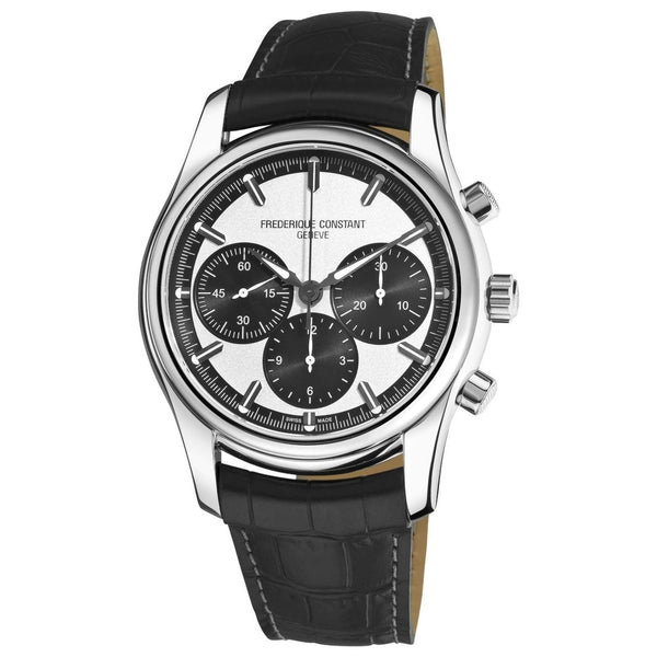 Frederique Constant Men's FC396SB6B6 Vintage Rally Chronograph Black Leather Watch