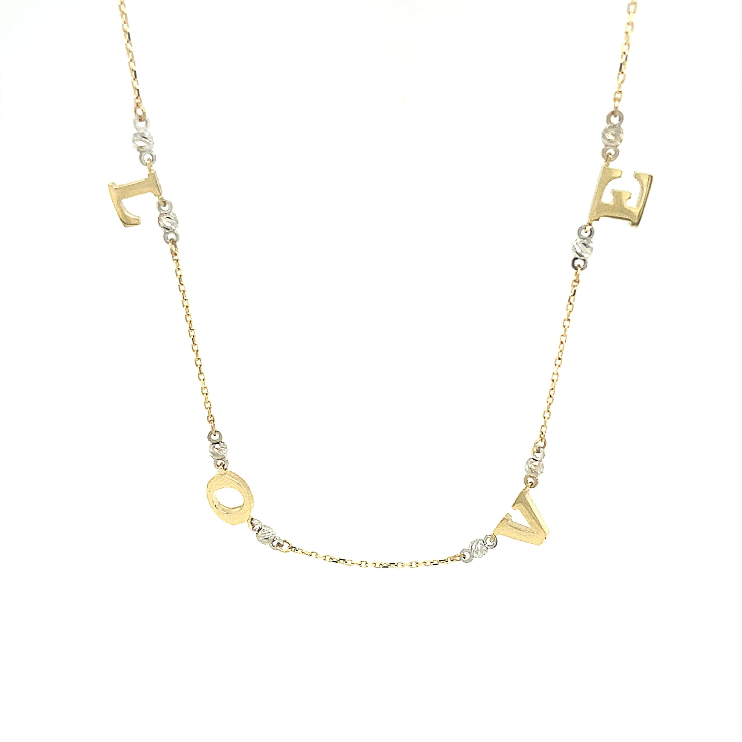 14K Gold Love Fancy Necklace