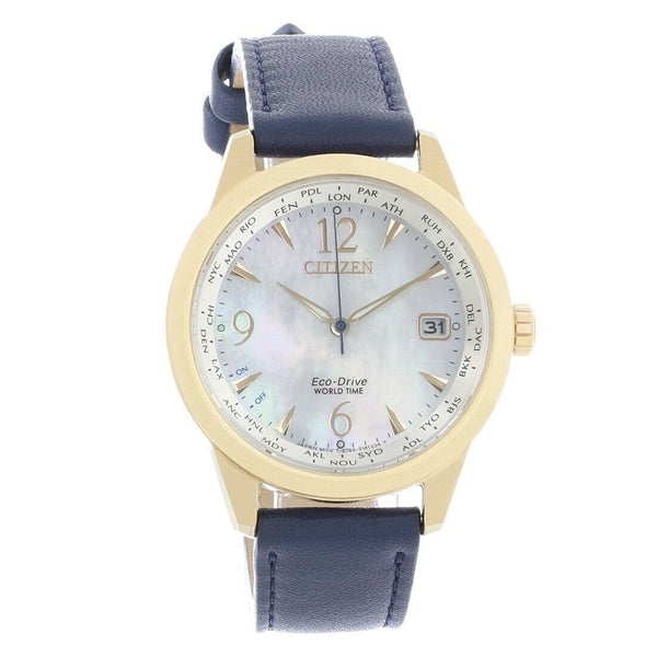 Citizen Women's FC8003-06D Eco-Drive Blue Leather Watch