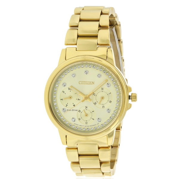 Citizen Women's FD2042-51P Silhouette Crystal Chronograph Gold-Tone Stainless Steel Watch