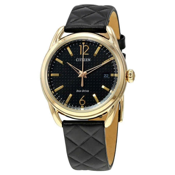 Citizen Women's FE6083-13E LTR Black Leather Watch