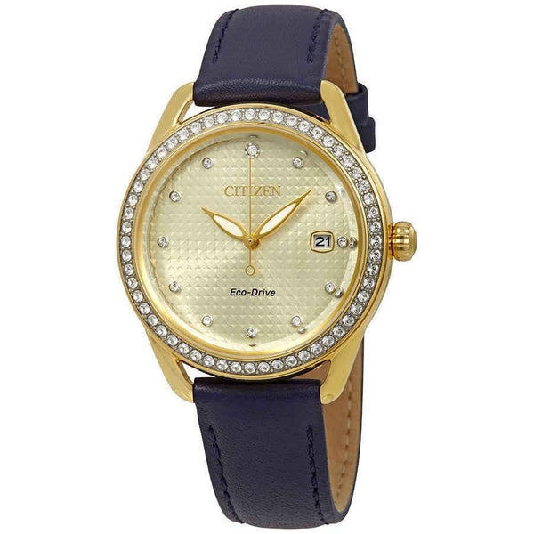 Citizen Women's FE6112-09P LTR Blue Leather Watch