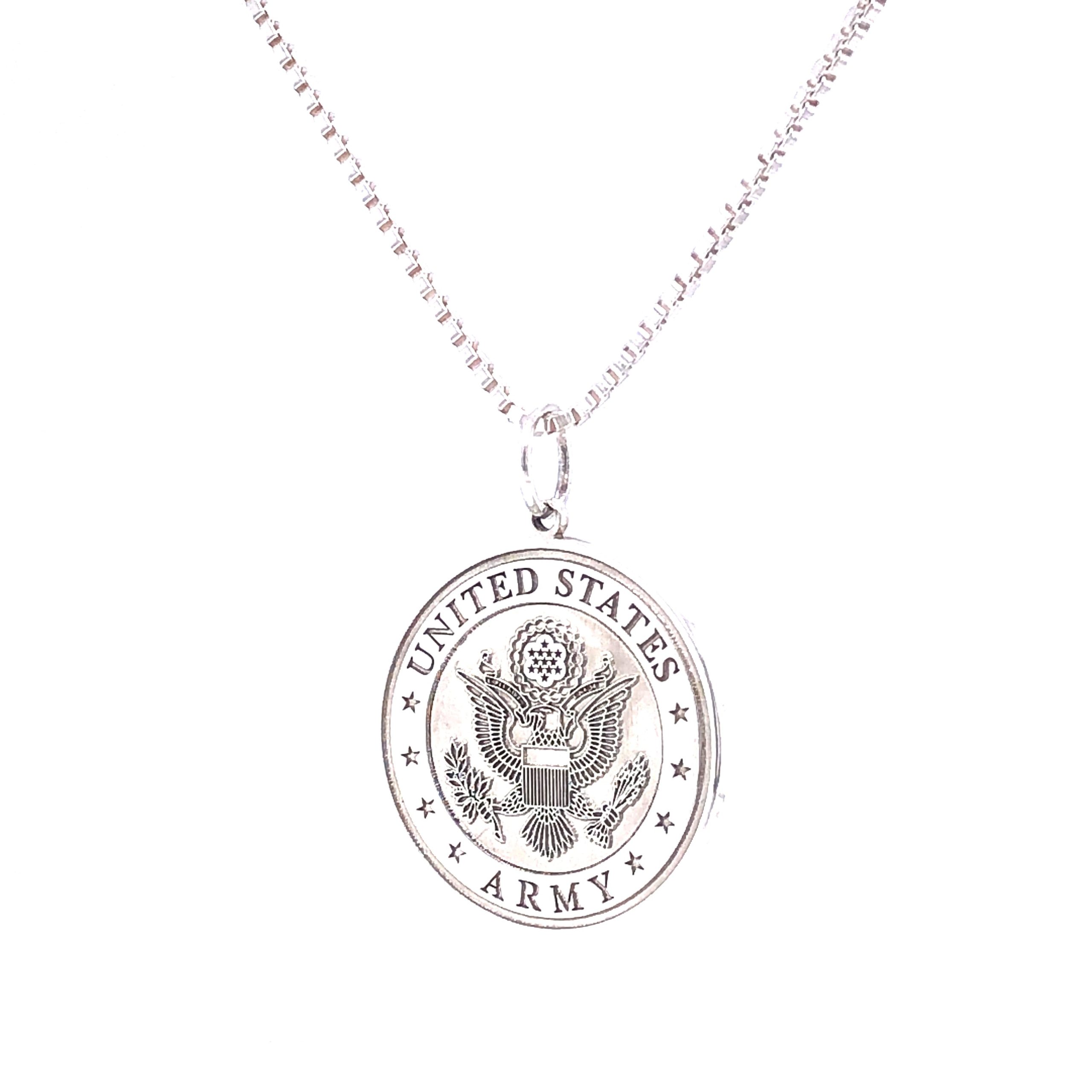 US Army Custom Pendant in Sterling Silver