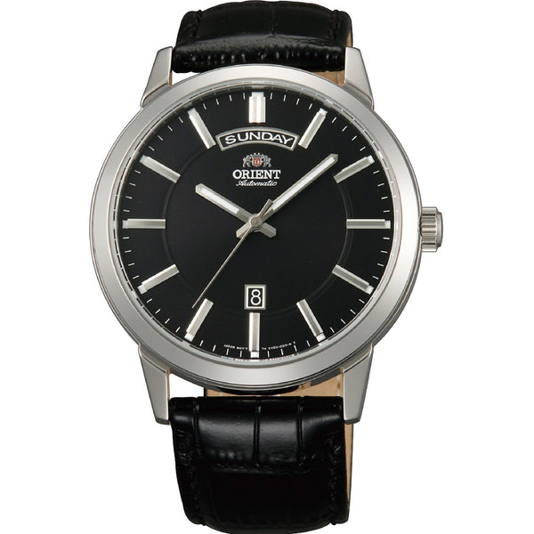 Orient Men's FEV0U003BH Contemporary Automatic Black Leather Watch