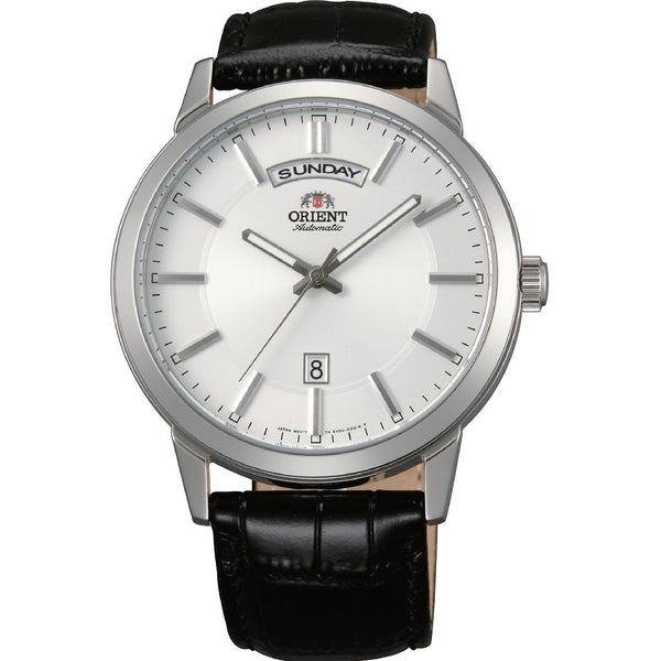 Orient Men's FEV0U003WH Contemporary Automatic Black Leather Watch