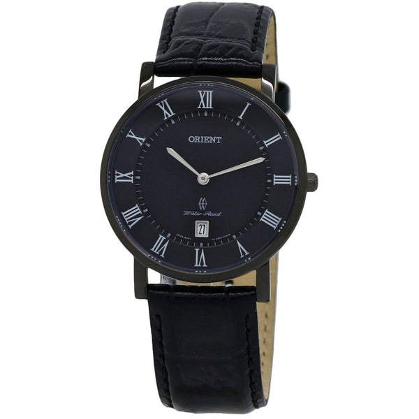 Orient Men's FGW0100DB0 Classic Black Leather Watch