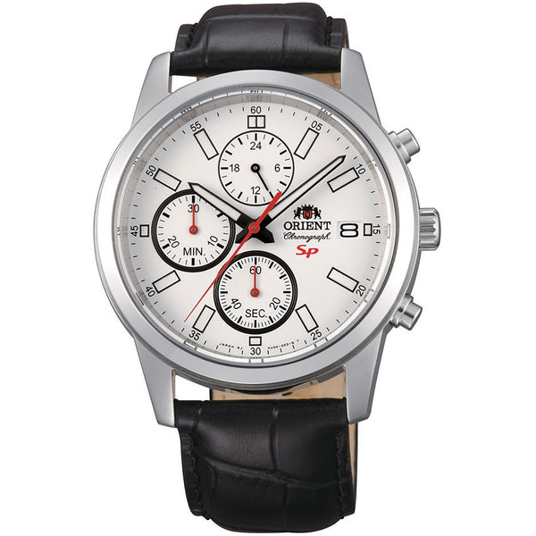 Orient Men's FKU00006W0 SP Chronograph Chronograph Black Leather Watch