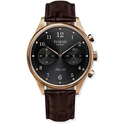 Tuseno Men's FR380202T First 38 Chronograph Brown Leather Watch