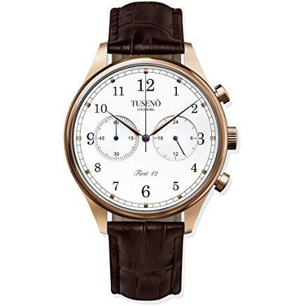 Tuseno Men's FR420102T First 42 Chronograph Brown Leather Watch