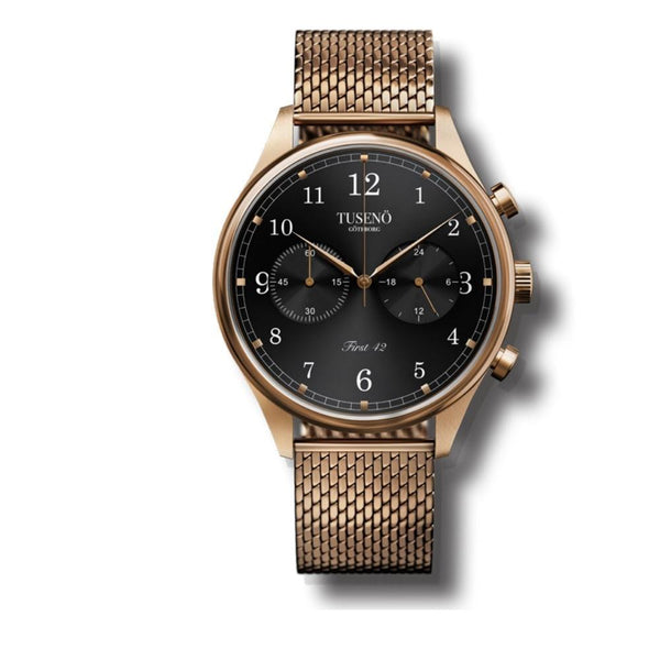 Tuseno Men's FR420205T First 42 Chronograph Rose Gold-Tone Stainless Steel Watch