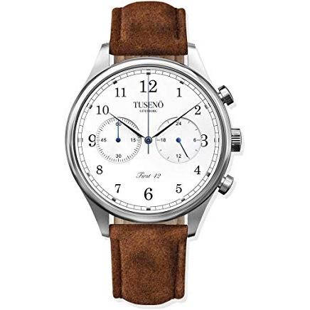 Tuseno Men's FS420102T First 42 Chronograph Brown Leather Watch