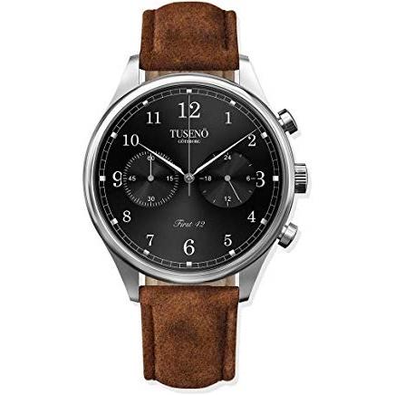 Tuseno Men's FS420203T First 42 Chronograph Brown Leather Watch